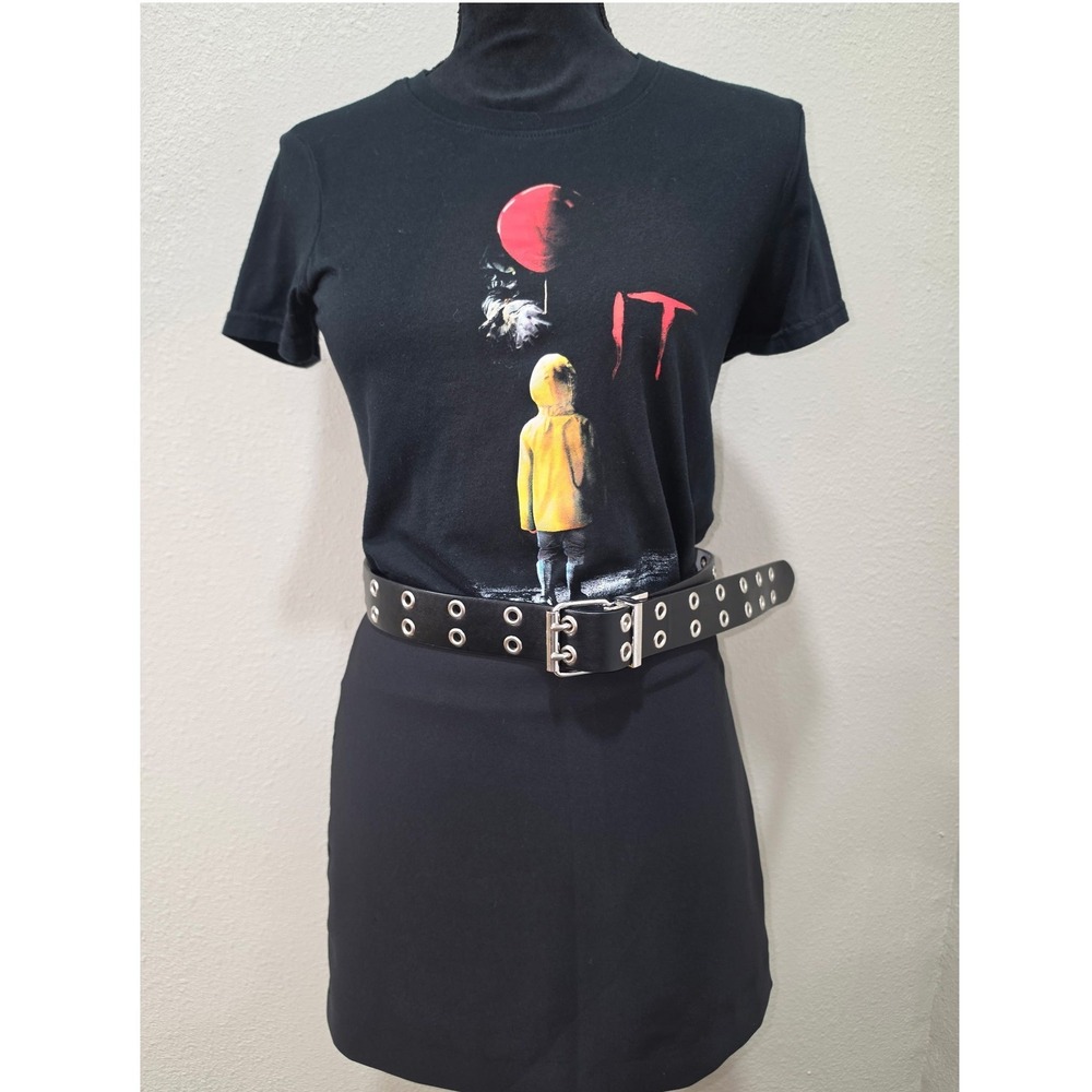 IT Movie Pennywise Georgie Graphic Crop T-Shirt Black Medium